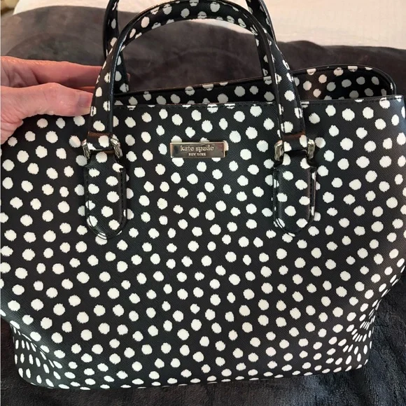 Kate Spade Black and White Polka Dot Shoulder Bag - Picture 11 of 11